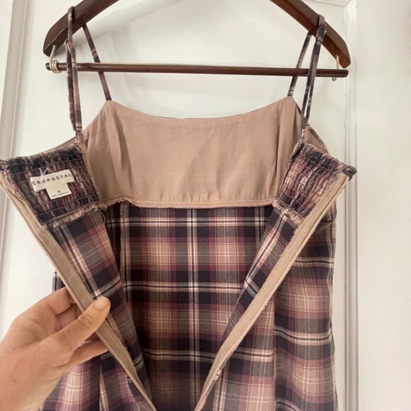 Aeropostale Plaid Scoop-Neck Slim Dress Size Small - Picture 5 of 10